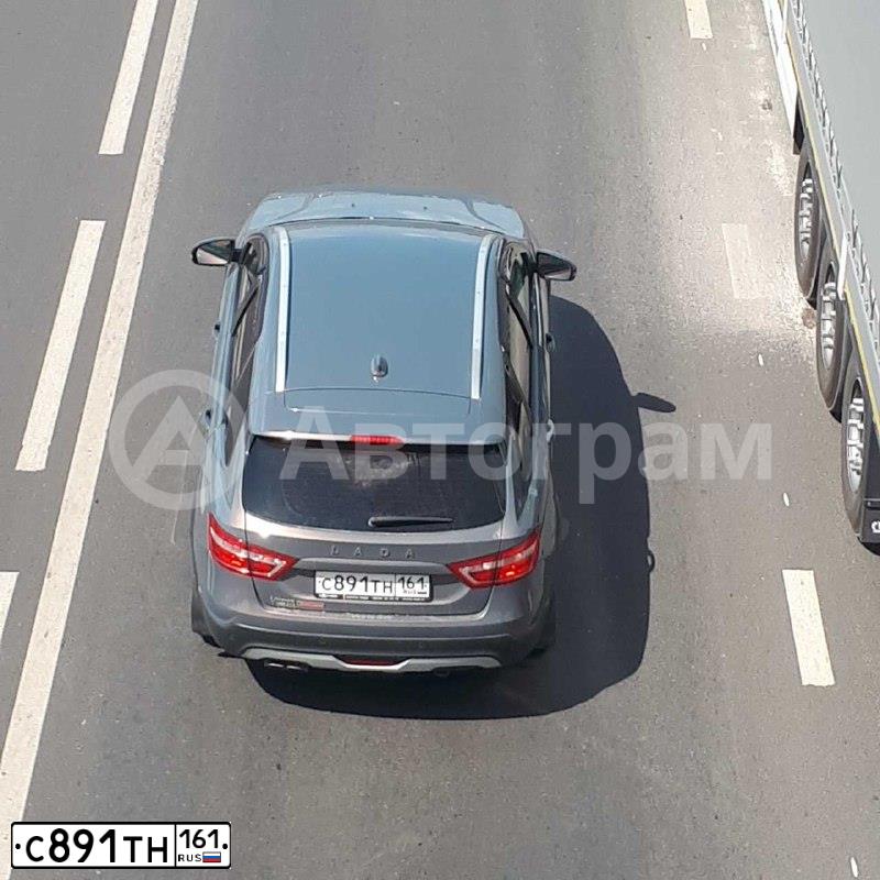 Фото автомобиля LADA VESTA, 2018 — госномер С891ТН161. Цвет: СЕРО-ГОЛУБОЙ