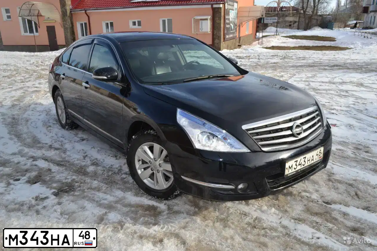 Фото автомобиля NISSAN TEANA, 2010 — госномер М258МЕ136. Цвет: ЧЕРНЫЙ