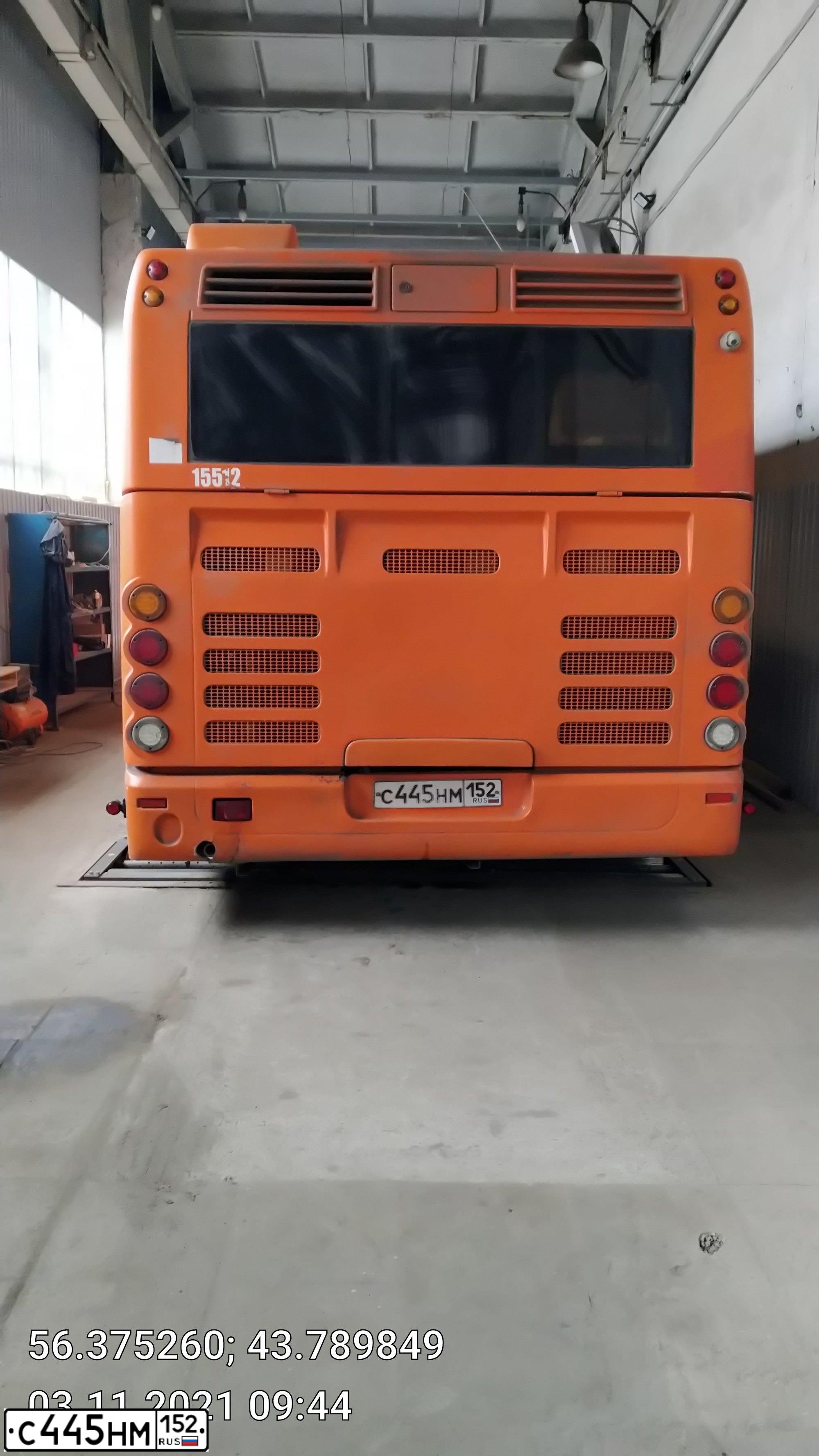 Фото автомобиля LIAZ Z 5292, 2017 — госномер С445НМ152. Цвет: Оранжевый