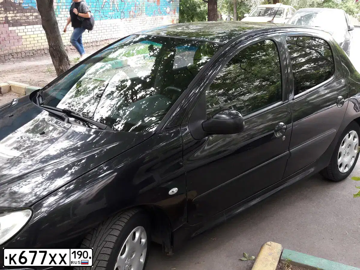 Фото автомобиля PEUGEOT 206, 2007 — госномер О123ТР71. Цвет: ЧЕРНЫЙ