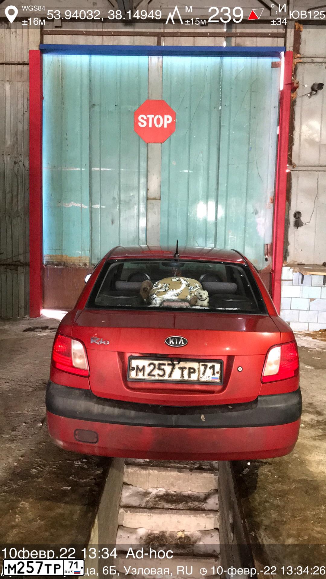 Фото автомобиля KIA RIO, 2007 — госномер М257ТР71. Цвет: КРАСНЫЙ