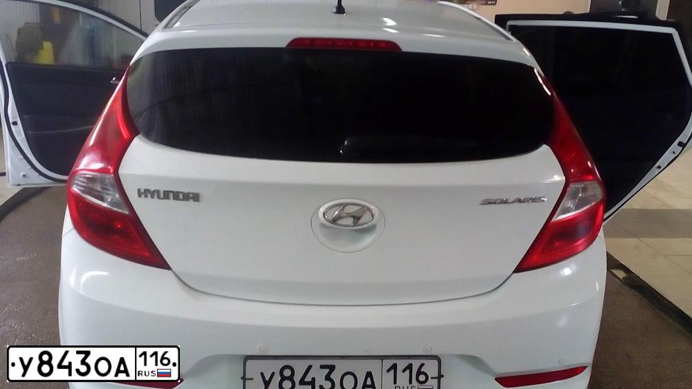 Фото автомобиля HYUNDAI SOLARIS, 2014 — госномер Р080ЕВ152. Цвет: Белый