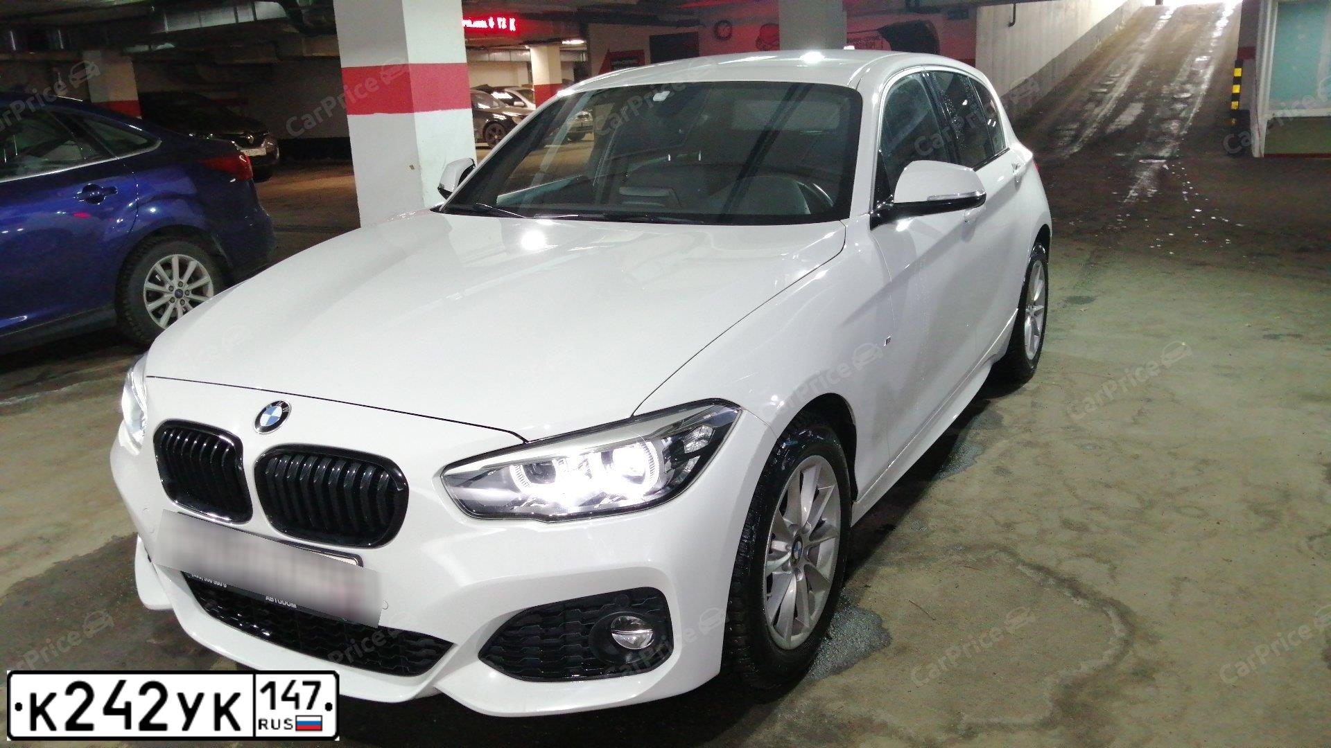 Фото автомобиля BMW W SERIE 1, 2019 — госномер К242УК147. Цвет: Белый