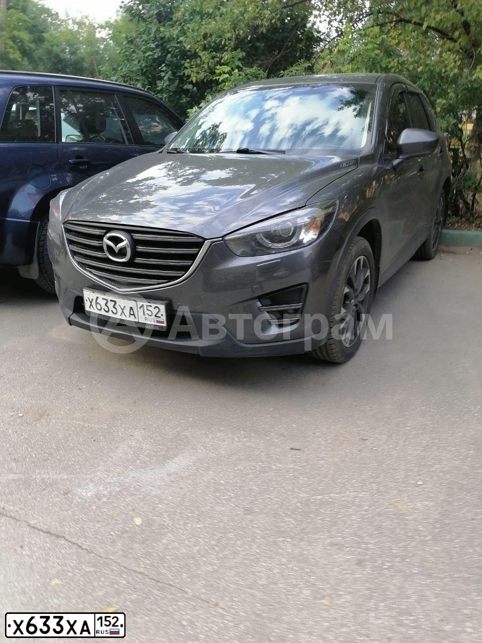 Фото автомобиля MAZDA CX-5, 2015 — госномер Х633ХА152. Цвет: СЕРЫЙ