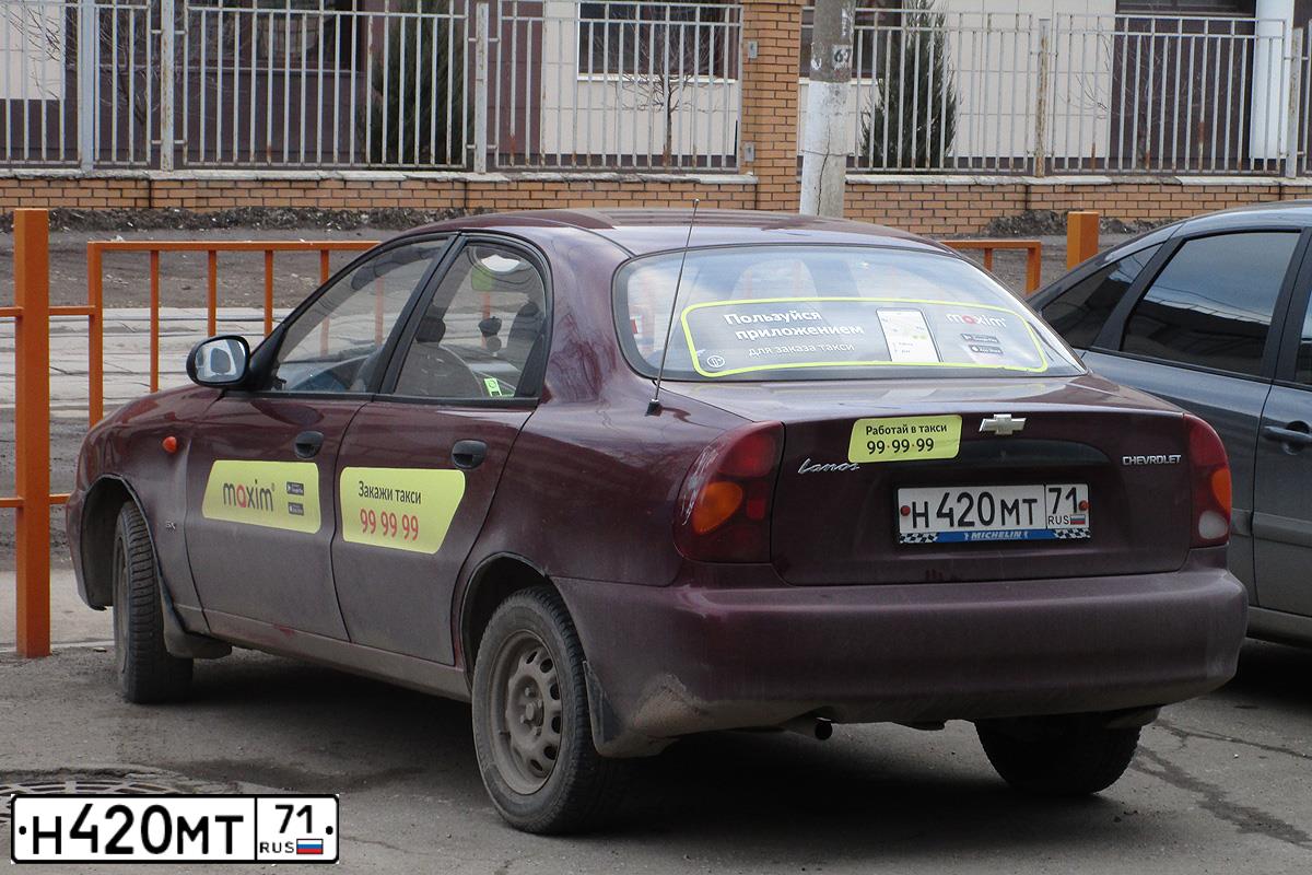Фото автомобиля ZAZ LANOS, 2009 — госномер Н420МТ71. Цвет: ВИШНЕВЫЙ