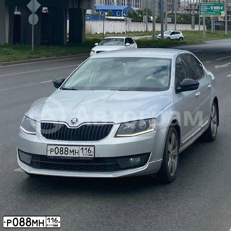 Фото автомобиля SKODA OCTAVIA, 2012 — госномер К003РР73. Цвет: СЕРЕБРИСТЫЙ