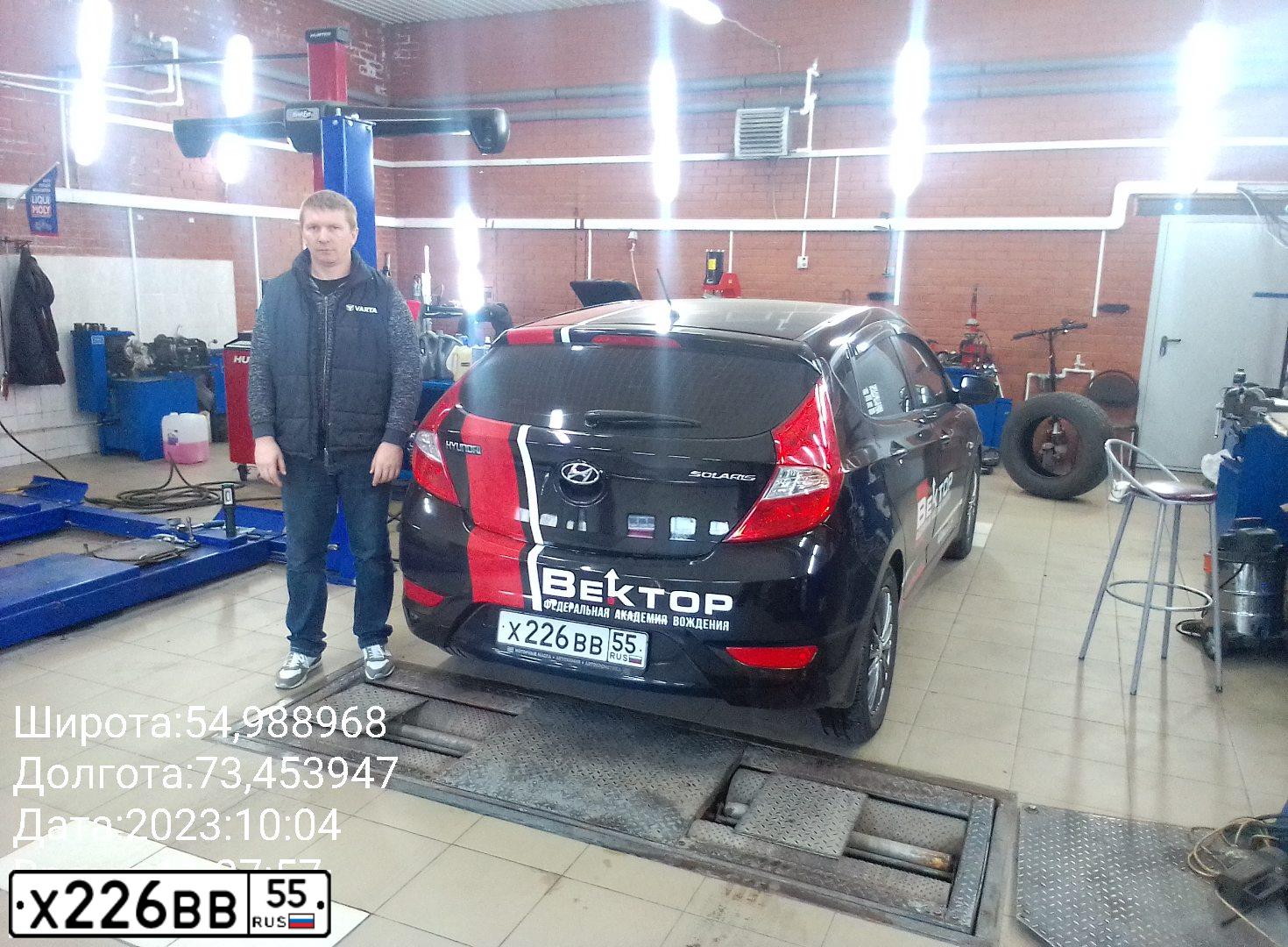 Фото автомобиля HYUNDAI SOLARIS, 2014 — госномер Х226ВВ55. Цвет: ЧЕРНЫЙ