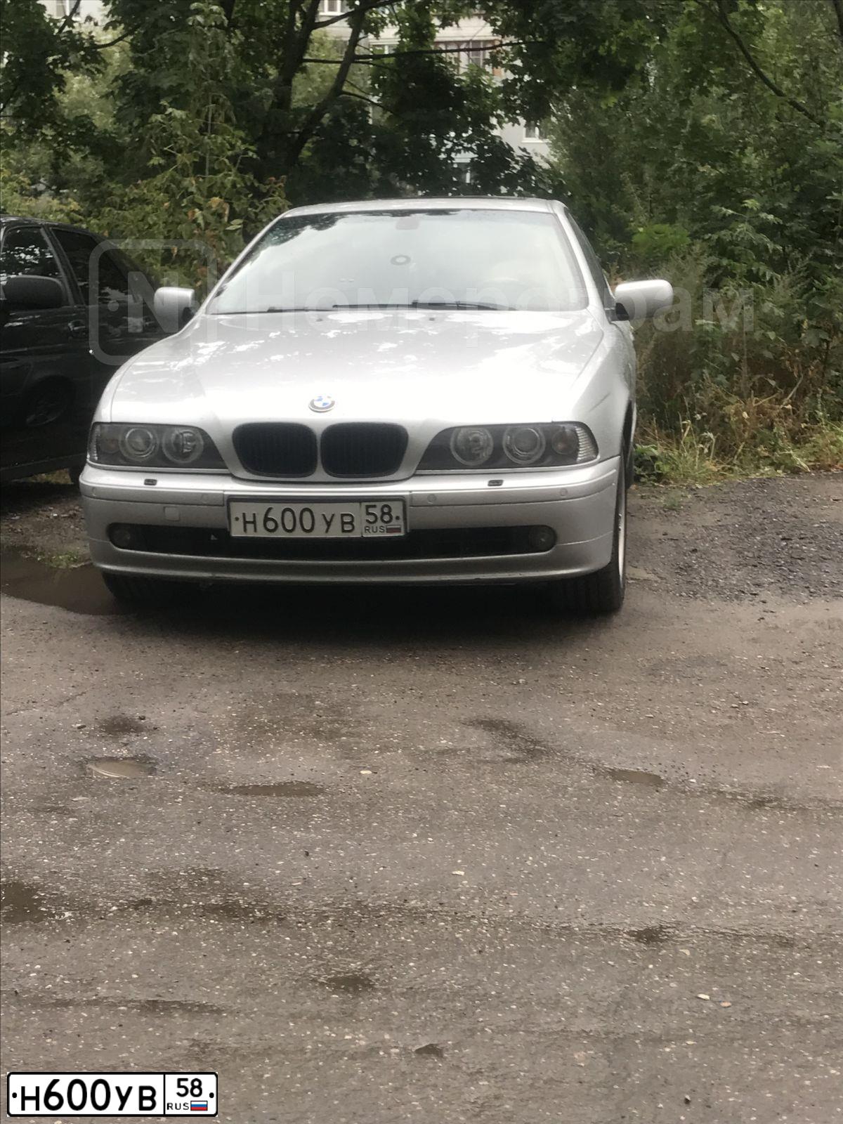 Фото автомобиля BMW SERIE 5, 2002 — госномер Н600УВ58. Цвет: Серебристый