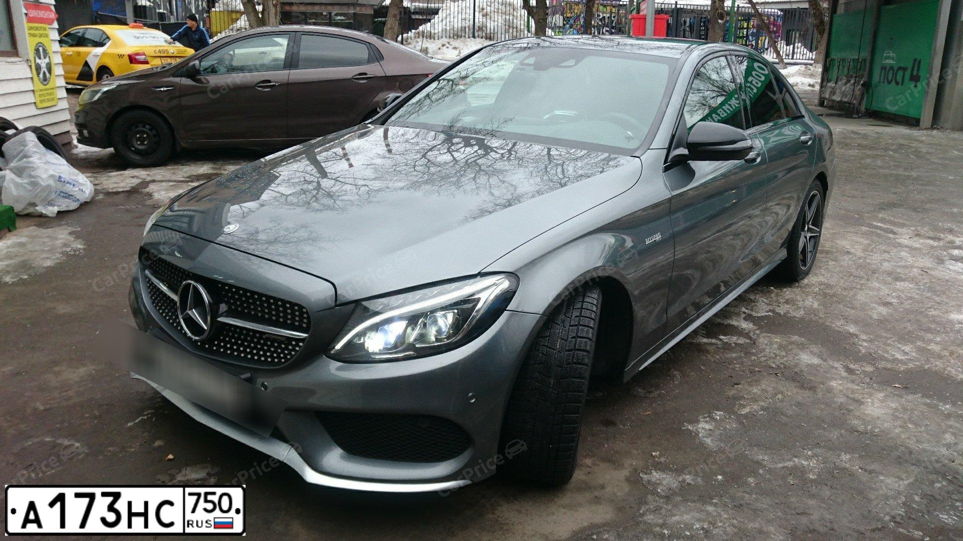 Фото автомобиля MERCEDES-BENZ C43, 2016 — госномер Т063РС797. Цвет: СЕРЫЙ