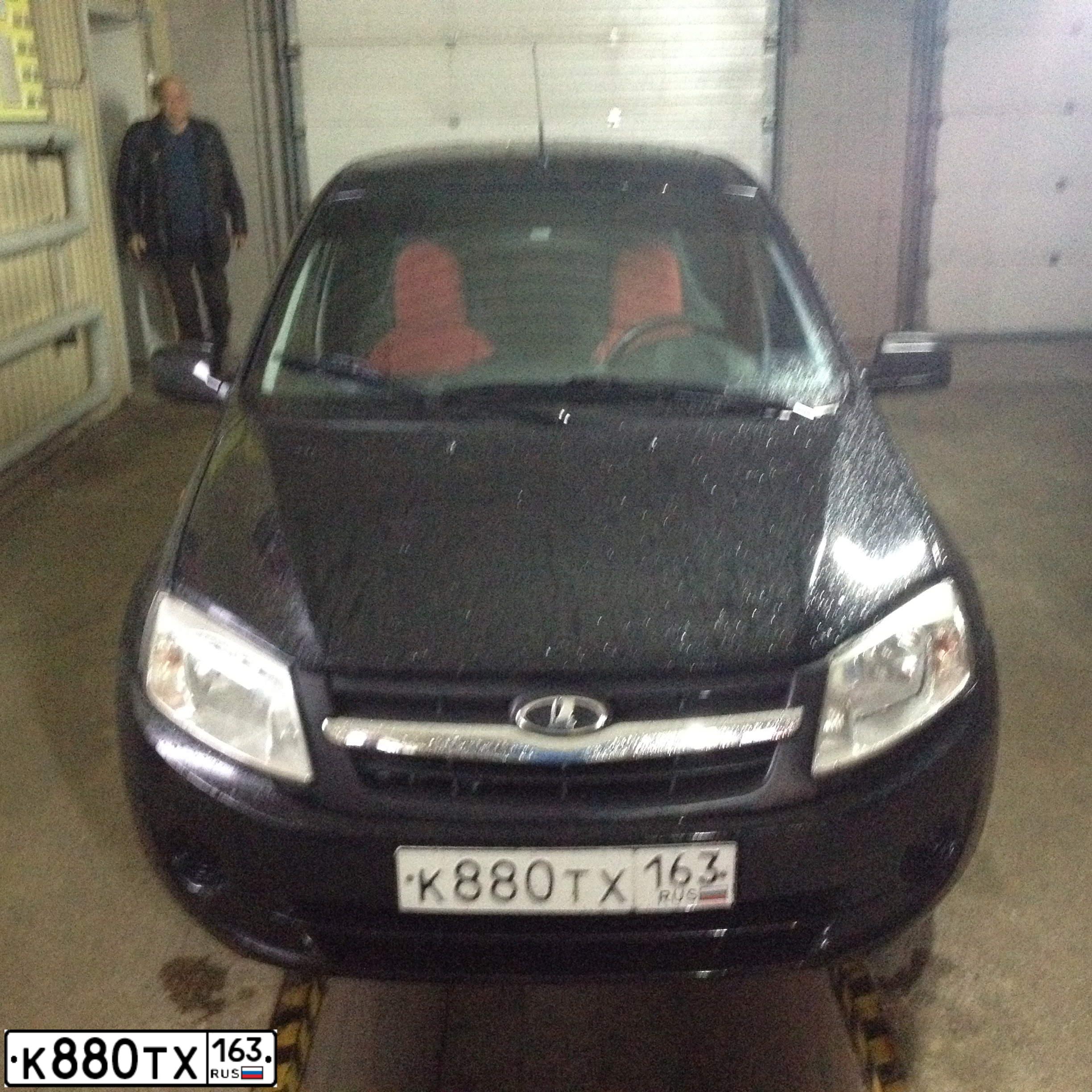 Фото автомобиля LADA 2190 GRANTA, 2013 — госномер К250ЕЕ164. Цвет: Сине-Черный