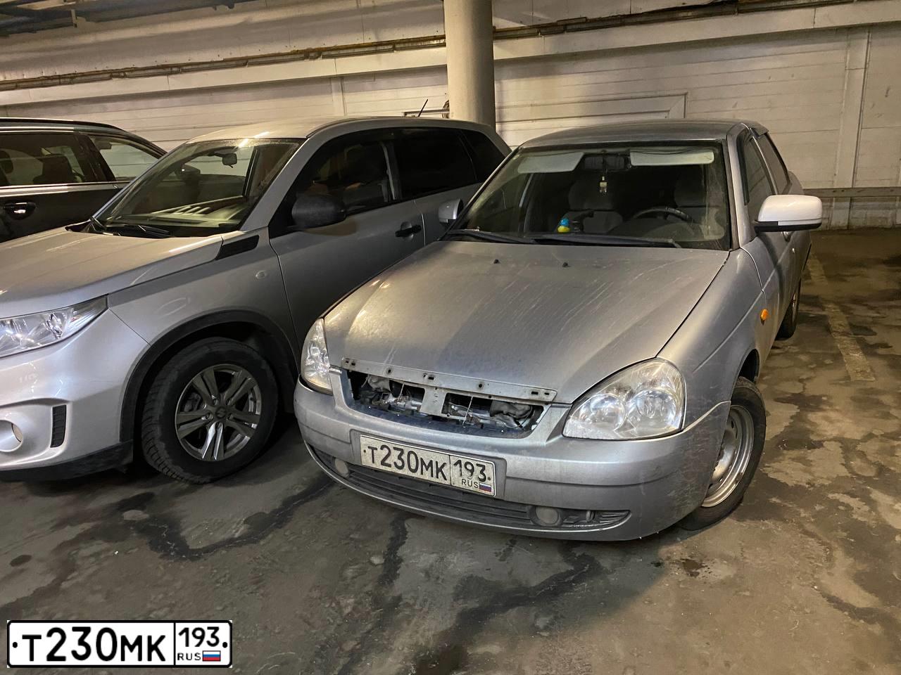 Фото автомобиля LADA 2170 PRIORA, 2007 — госномер Т230МК193. Цвет: СВЕТЛО-ГОЛУБОЙ