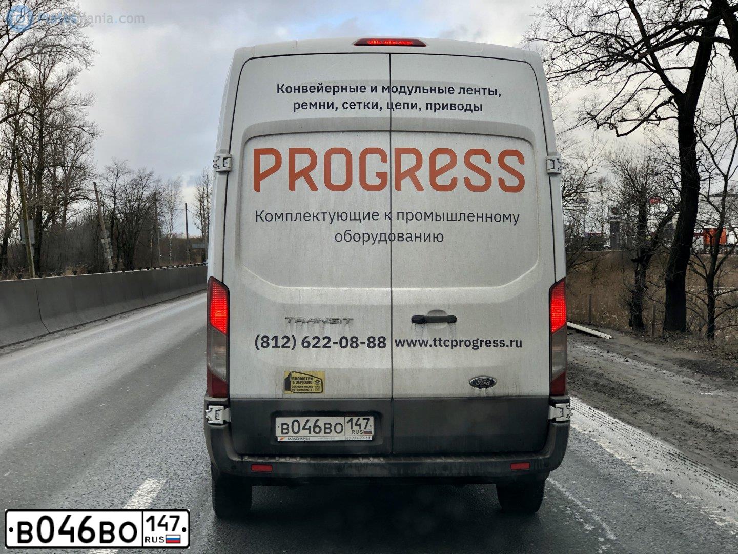 Фото автомобиля FORD TRANSIT, 2017 — госномер В046ВО147. Цвет: Белый