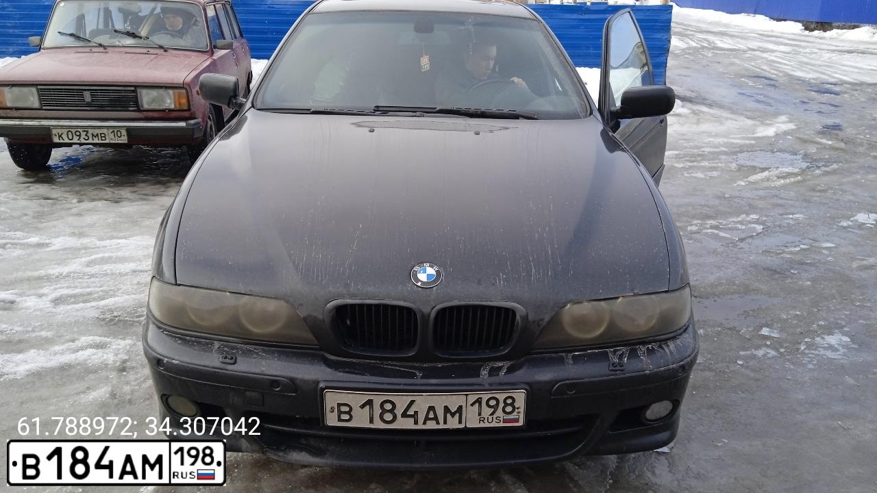 Фото автомобиля BMW SERIE 5, 2000 — госномер В184АМ198. Цвет: ЧЕРНЫЙ
