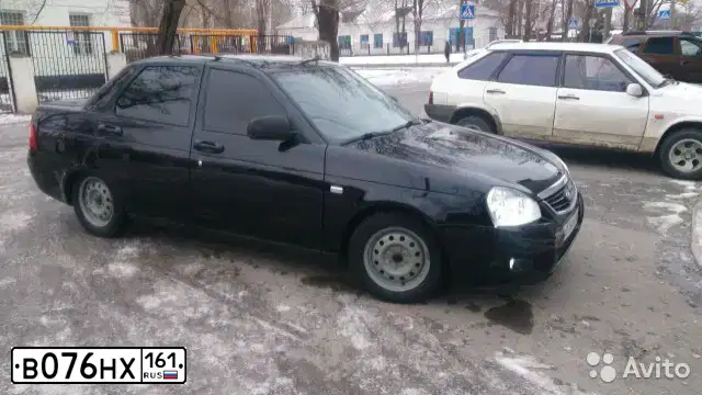 Фото автомобиля LADA 2170 PRIORA, 2009 — госномер В076НХ161. Цвет: Сине-Черный