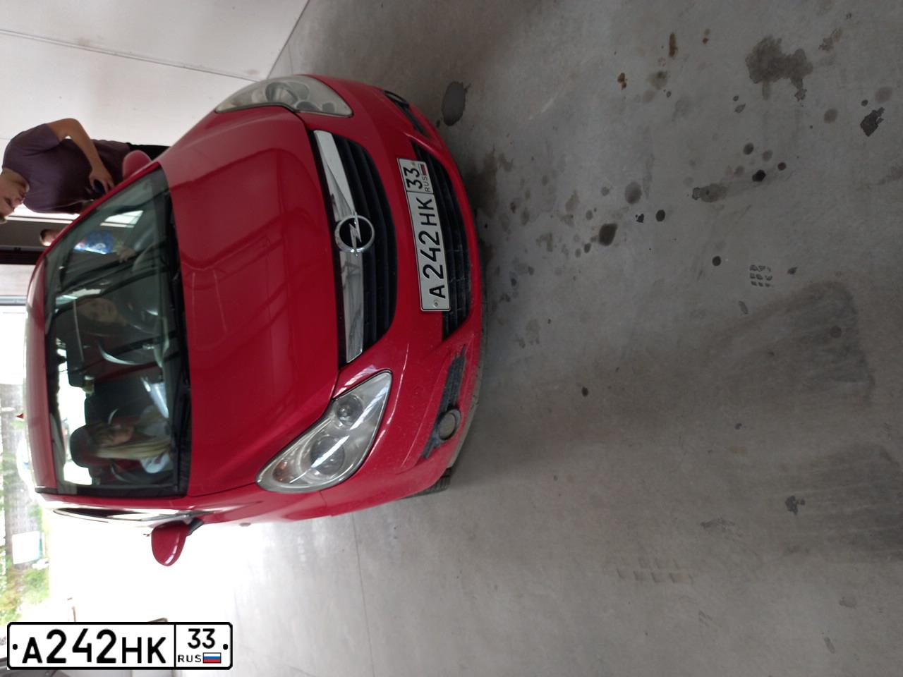 Фото автомобиля OPEL CORSA, 2008 — госномер А616ЕА37. Цвет: КРАСНЫЙ