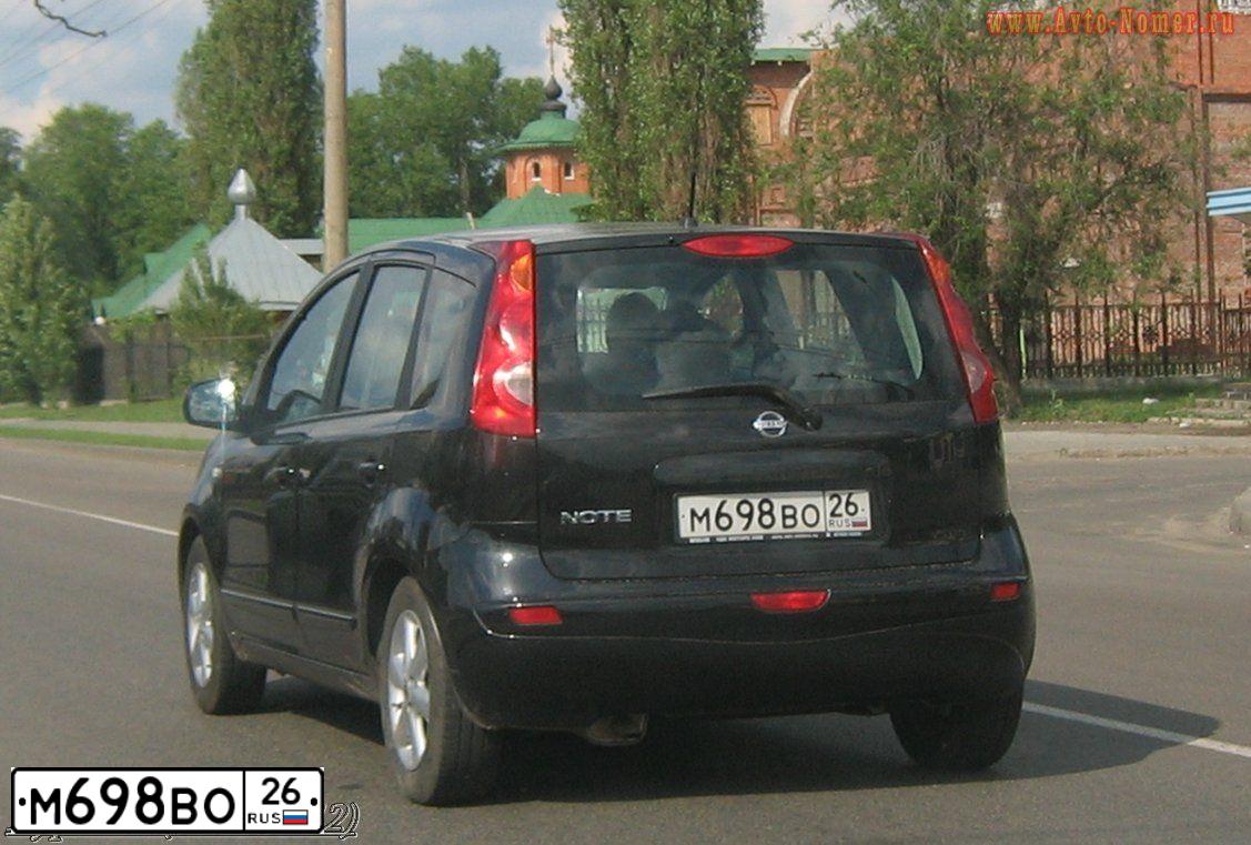 Фото автомобиля NISSAN NOTE, 2007 — госномер Н032УТ32. Цвет: ЧЕРНЫЙ