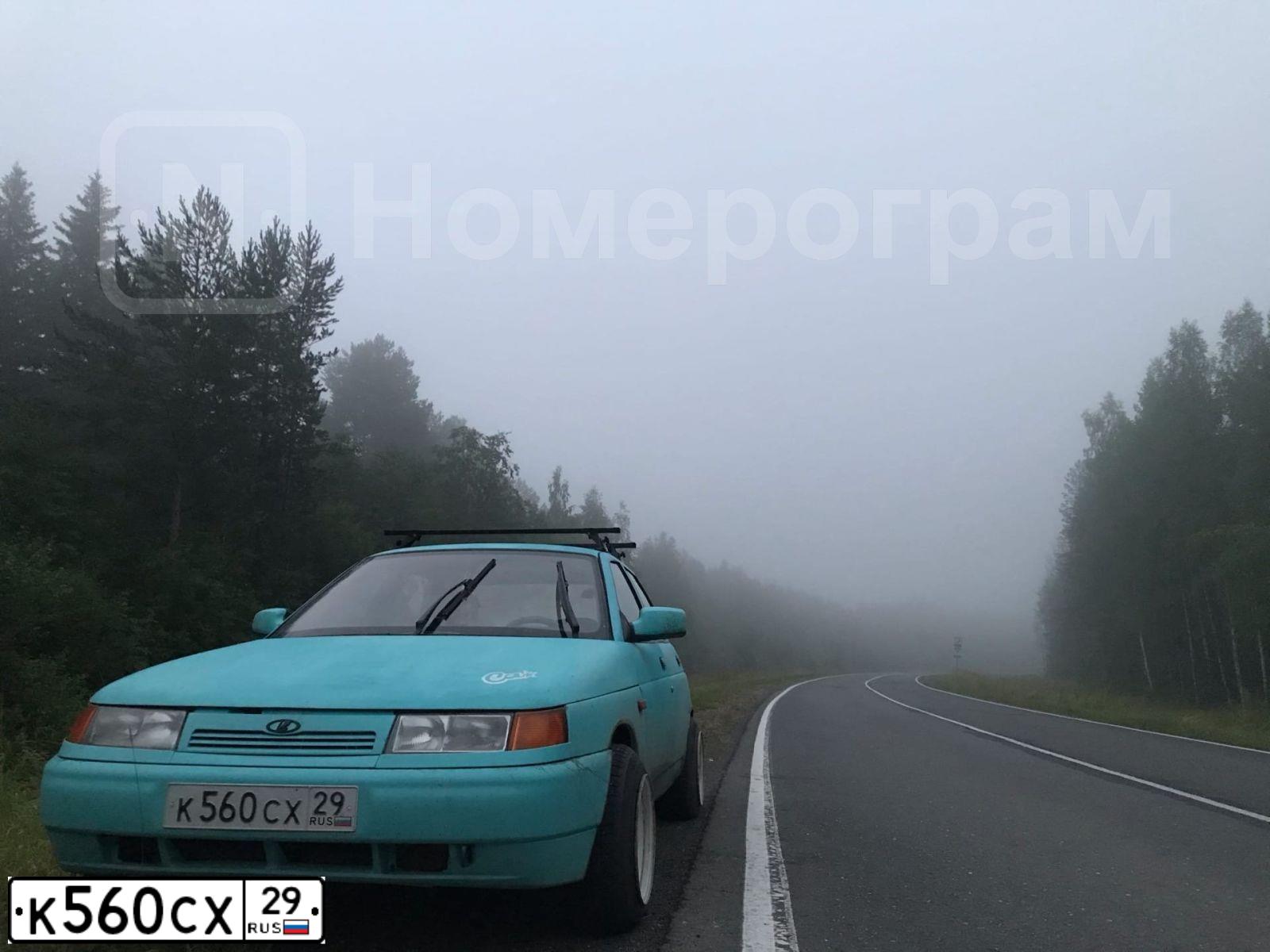 Фото автомобиля LADA 2110, 2004 — госномер К560СХ29. Цвет: Светло-Серебристый металлик