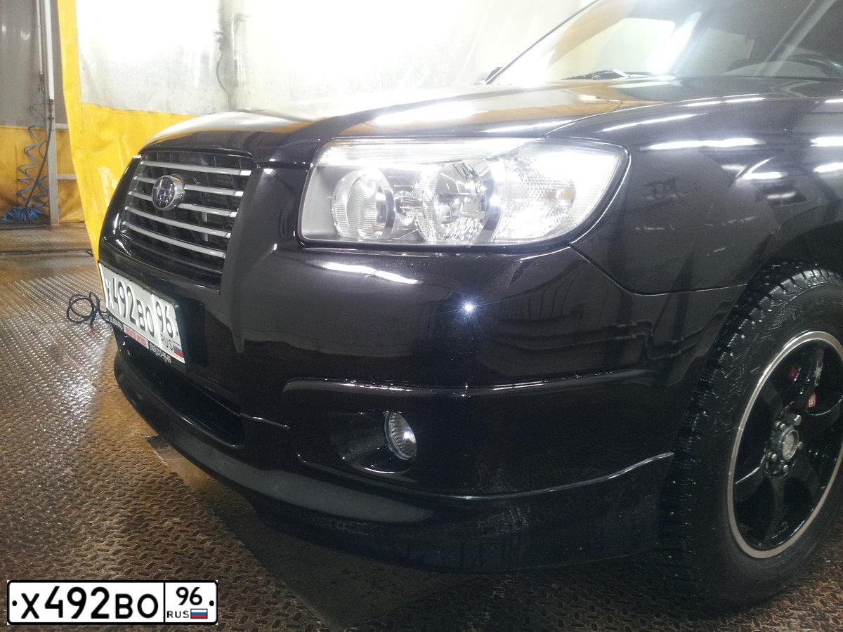 Фото автомобиля SUBARU FORESTER, 2006 — госномер Р654СЕ154. Цвет: ЧЕРНЫЙ