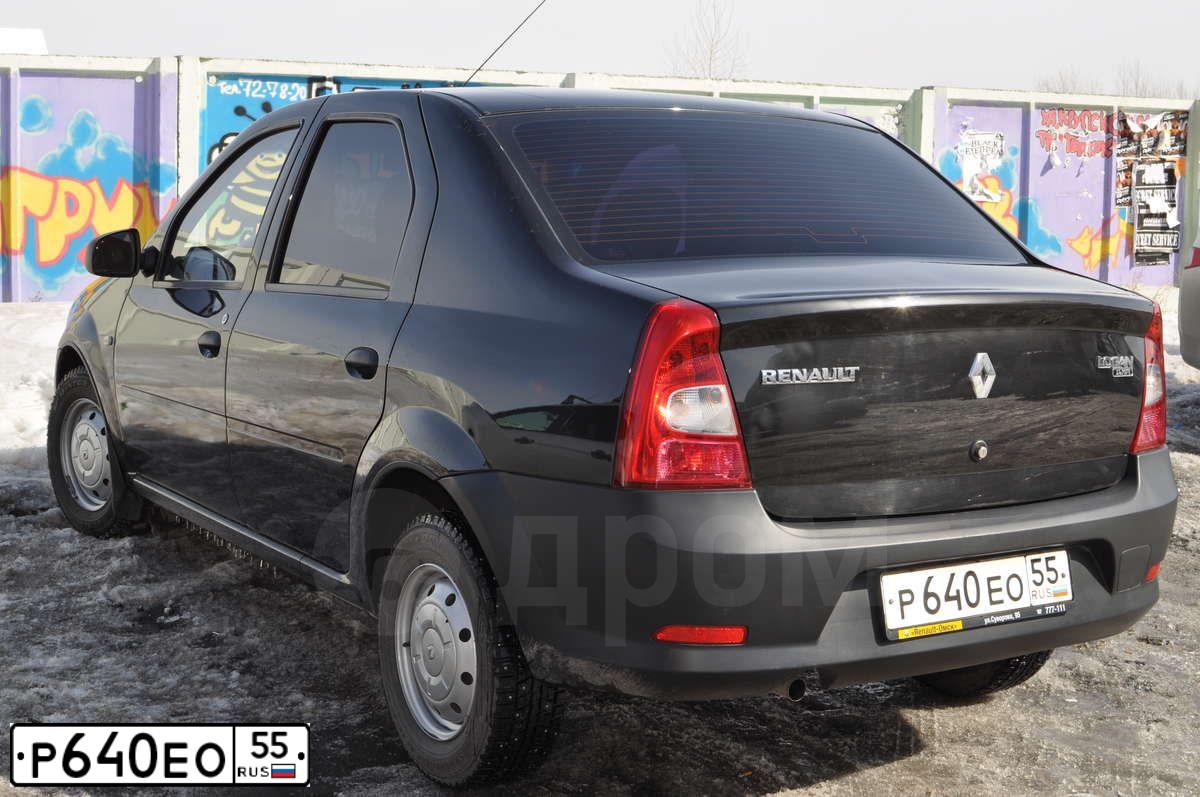 Фото автомобиля RENAULT LOGAN, 2010 — госномер О102ТМ72. Цвет: ЧЕРНЫЙ