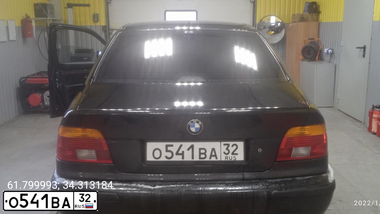 Фото автомобиля BMW 530I, 2002 — госномер Р996СК29. Цвет: ЧЕРНЫЙ