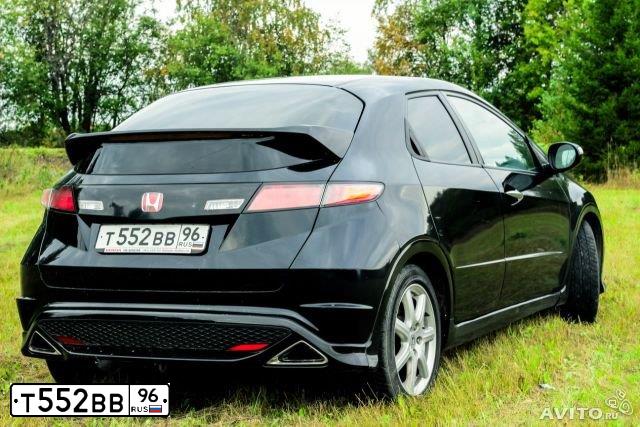 Фото автомобиля HONDA CIVIC, 2008 — госномер Х779ХК72. Цвет: ЧЕРНЫЙ