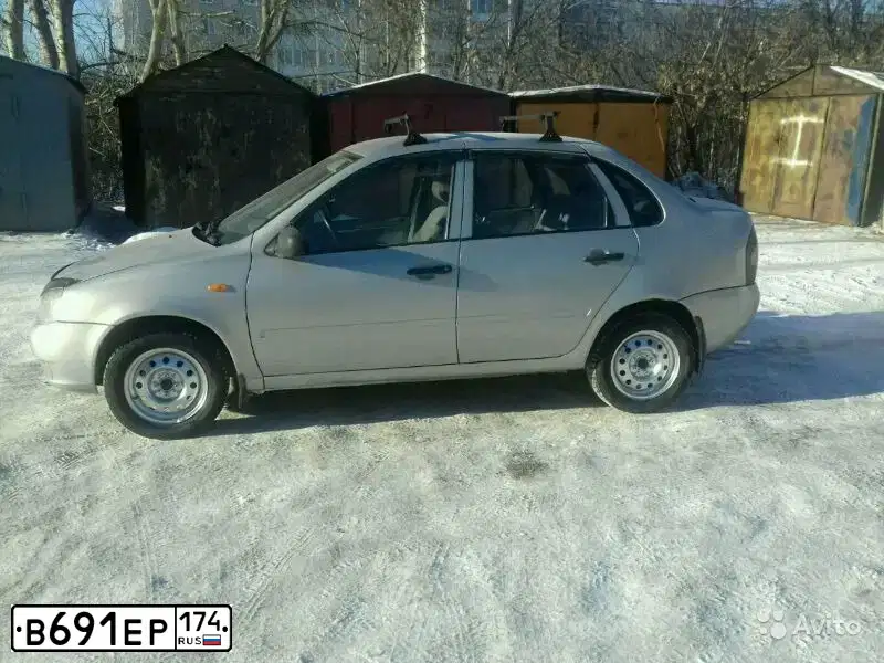 Фото автомобиля LADA 1118 KALINA, 2008 — госномер В691ЕР174. Цвет: Серебристый