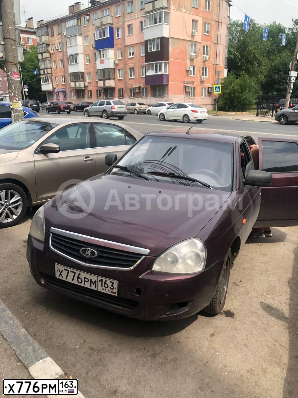 Фото автомобиля LADA 2172 PRIORA, 2012 — госномер Х776РМ163. Цвет: ТЕМНО-ВИШНЕВЫЙ