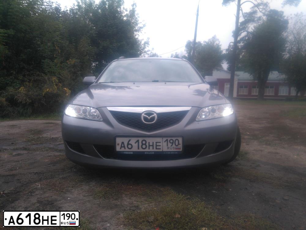 Фото автомобиля MAZDA 6, 2005 — госномер А618НЕ190. Цвет: СЕРЫЙ ТЕМНЫЙ