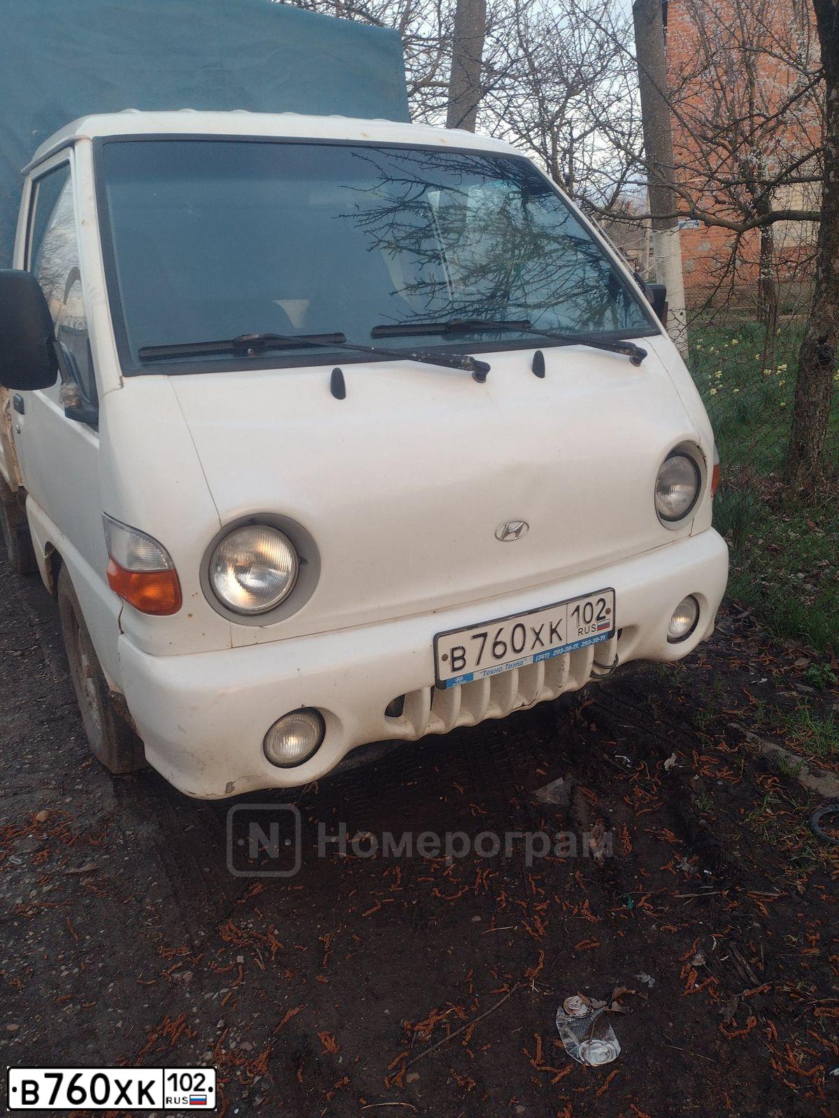 Фото автомобиля TAGAZ PORTER, 2007 — госномер В760ХК102. Цвет: Белый