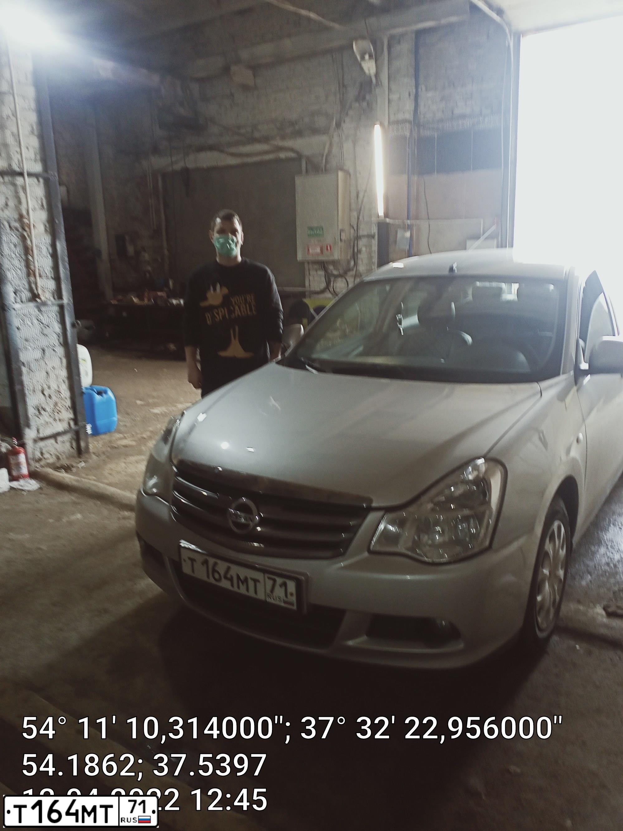 Фото автомобиля NISSAN ALMERA /AVTOVAZ/, 2018 — госномер У045МС71. Цвет: Серебристый