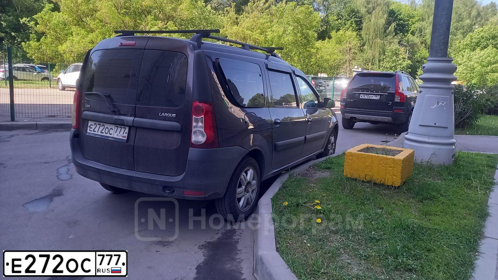 Фото автомобиля LADA LARGUS, 2015 — госномер Е272ОС777. Цвет: КОРИЧНЕВЫЙ ТЕМНЫЙ