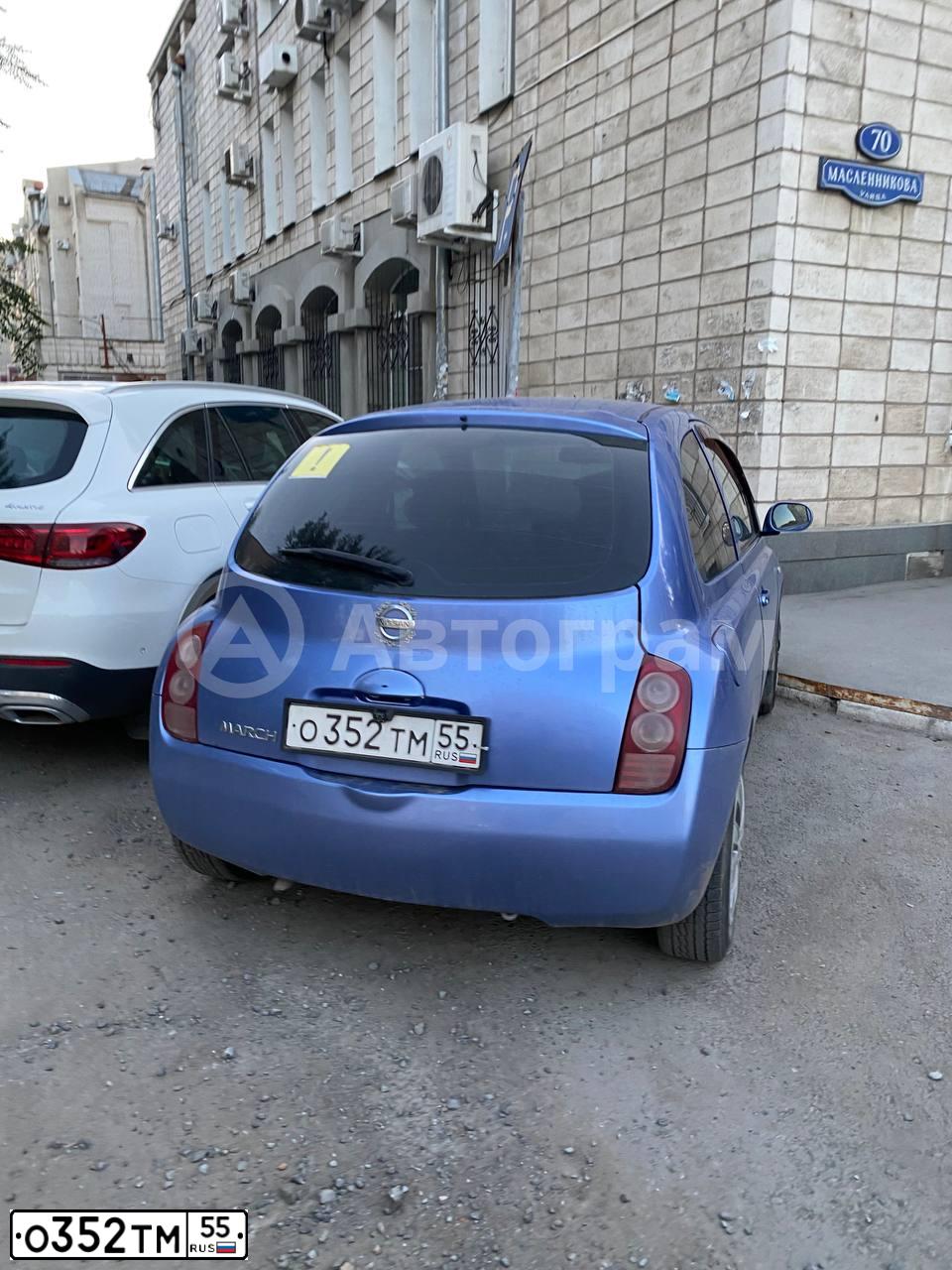 Фото автомобиля НИССАН МАРЧ, 2002 — госномер О352ТМ55
