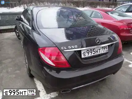 Фото автомобиля MERCEDES CL-KLASSE, 2008 — госномер Е995НТ199. Цвет: ЧЕРНЫЙ