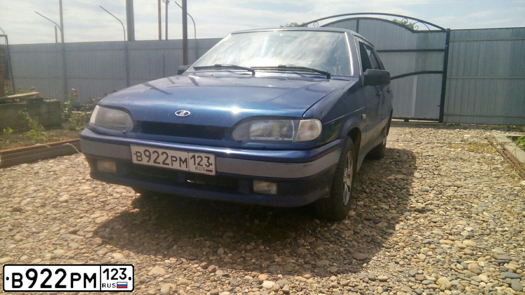 Фото автомобиля LADA 2115 SAMARA, 2000 — госномер В922РМ123. Цвет: СИНИЙ