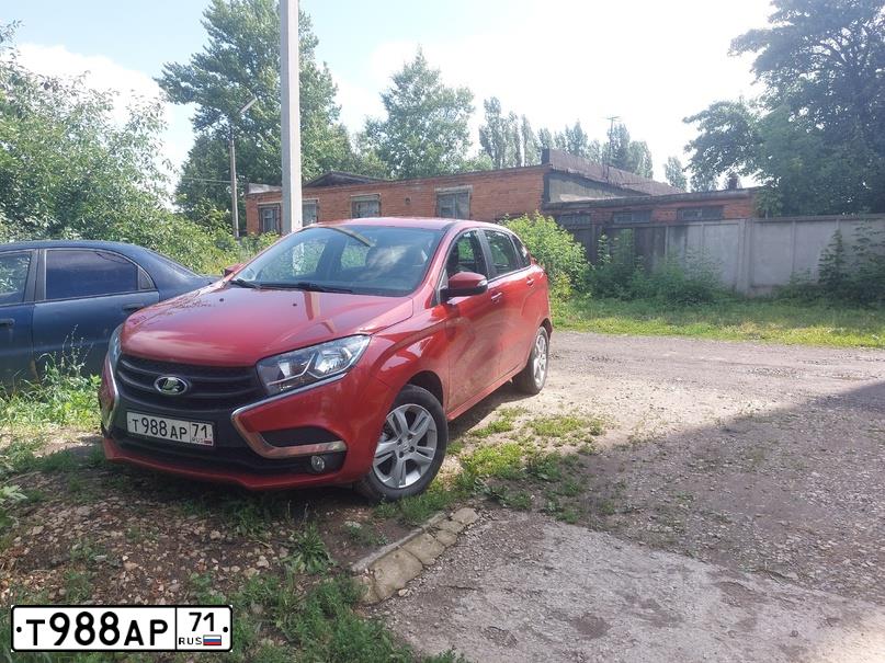 Фото автомобиля LADA XRAY, 2016 — госномер Т988АР71. Цвет: КРАСНЫЙ