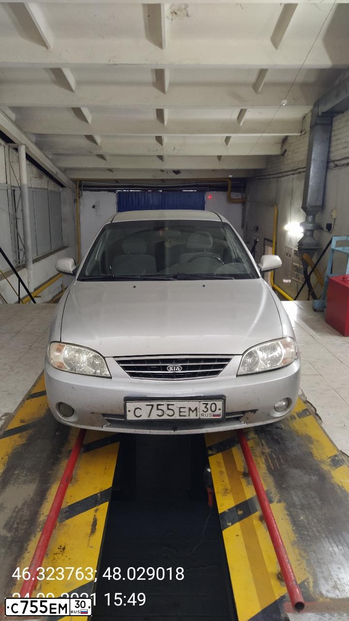 Фото автомобиля KIA SPECTRA, 2008 — госномер С755ЕМ30. Цвет: СЕРЕБРИСТЫЙ МЕТАЛЛИК