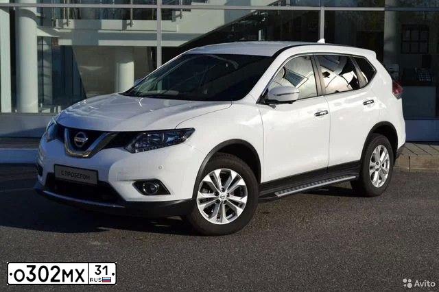 Фото автомобиля NISSAN X-TRAIL, 2017 — госномер В034МС136. Цвет: Белый