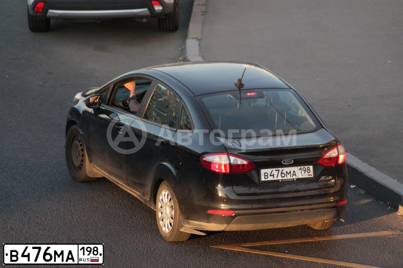 Фото автомобиля FORD FIESTA / ASPIRE, 2018 — госномер В476МА198. Цвет: ЧЕРНЫЙ