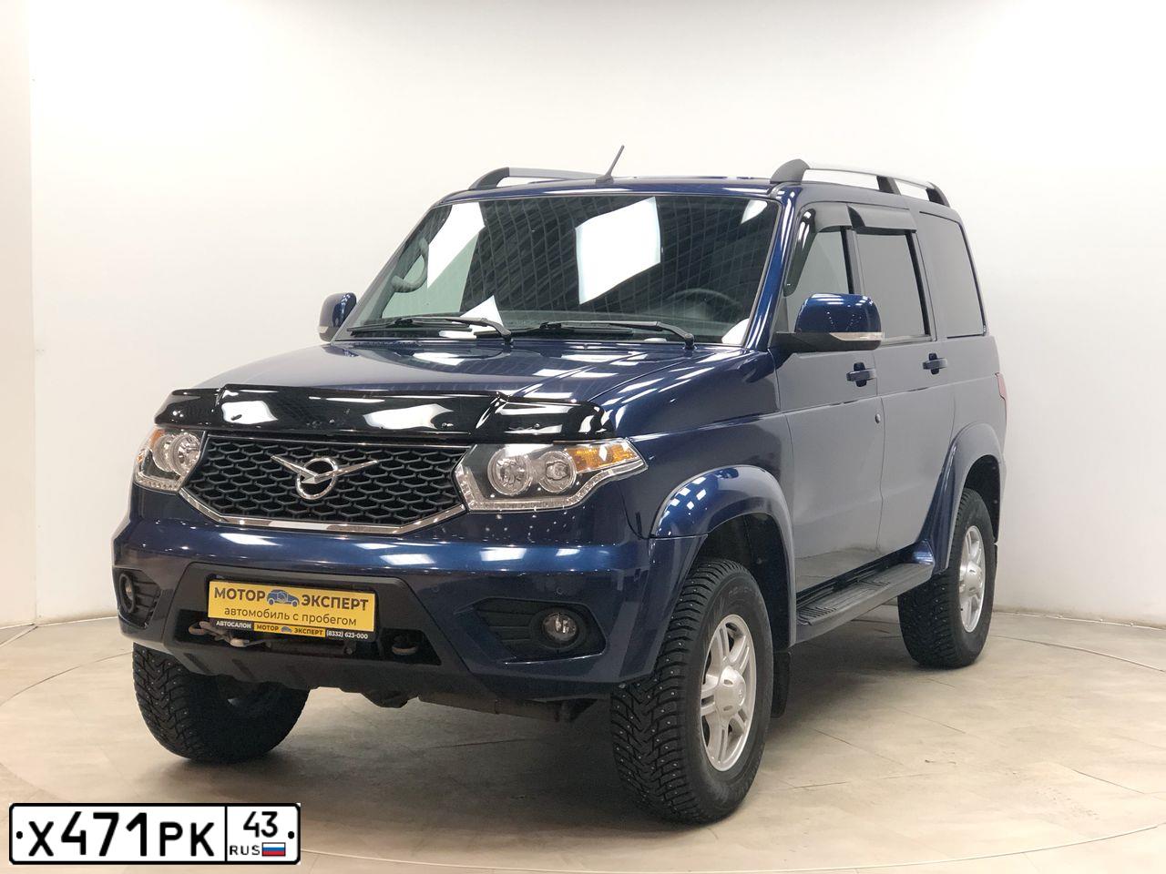 Фото автомобиля UAZ 3163 PATRIOT, 2019 — госномер В852ТР43. Цвет: ТЕМНО-СИНИЙ МЕТАЛЛИК