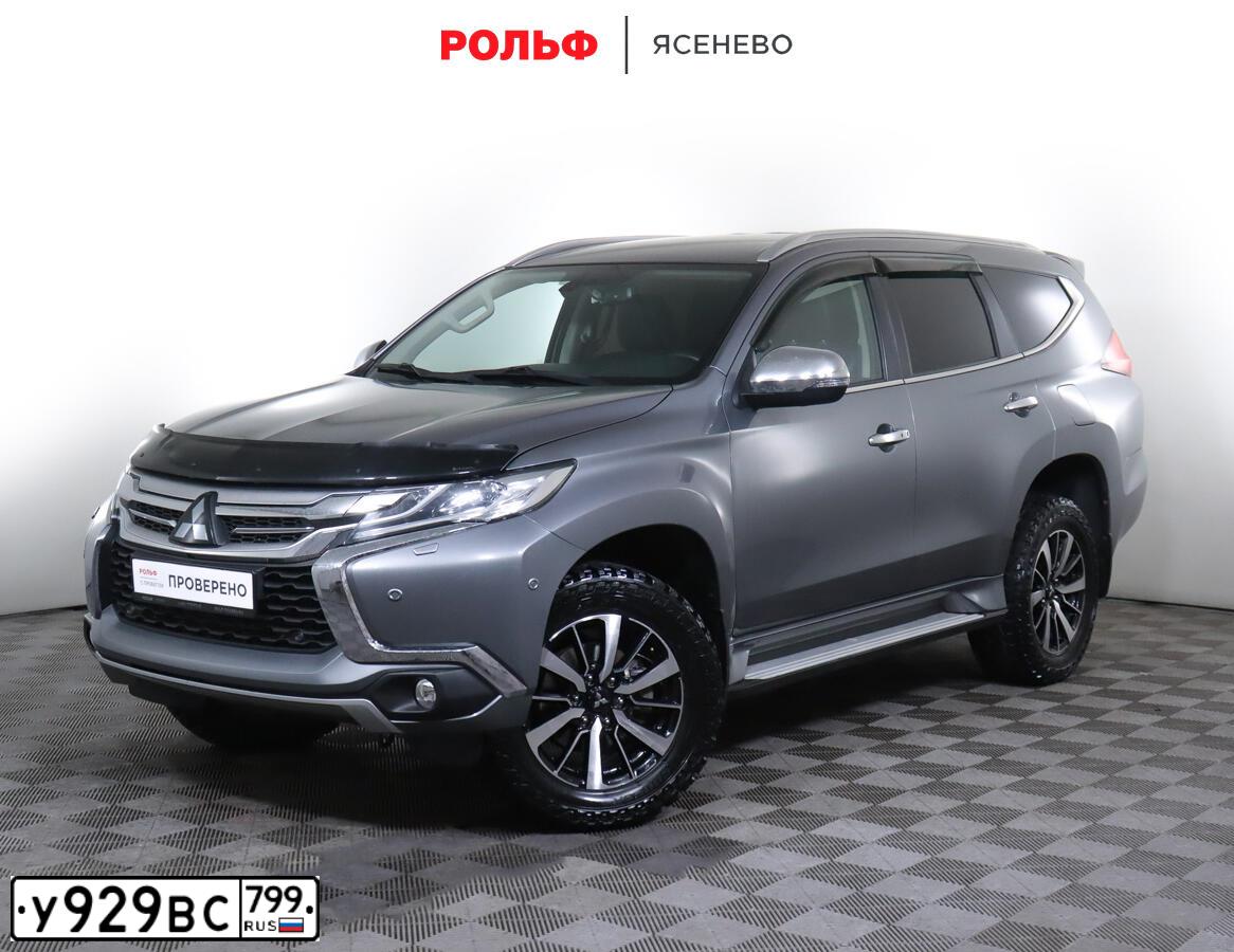 Фото автомобиля MITSUBISHI PAJERO SPORT, 2017 — госномер У161ОЕ48. Цвет: Серый