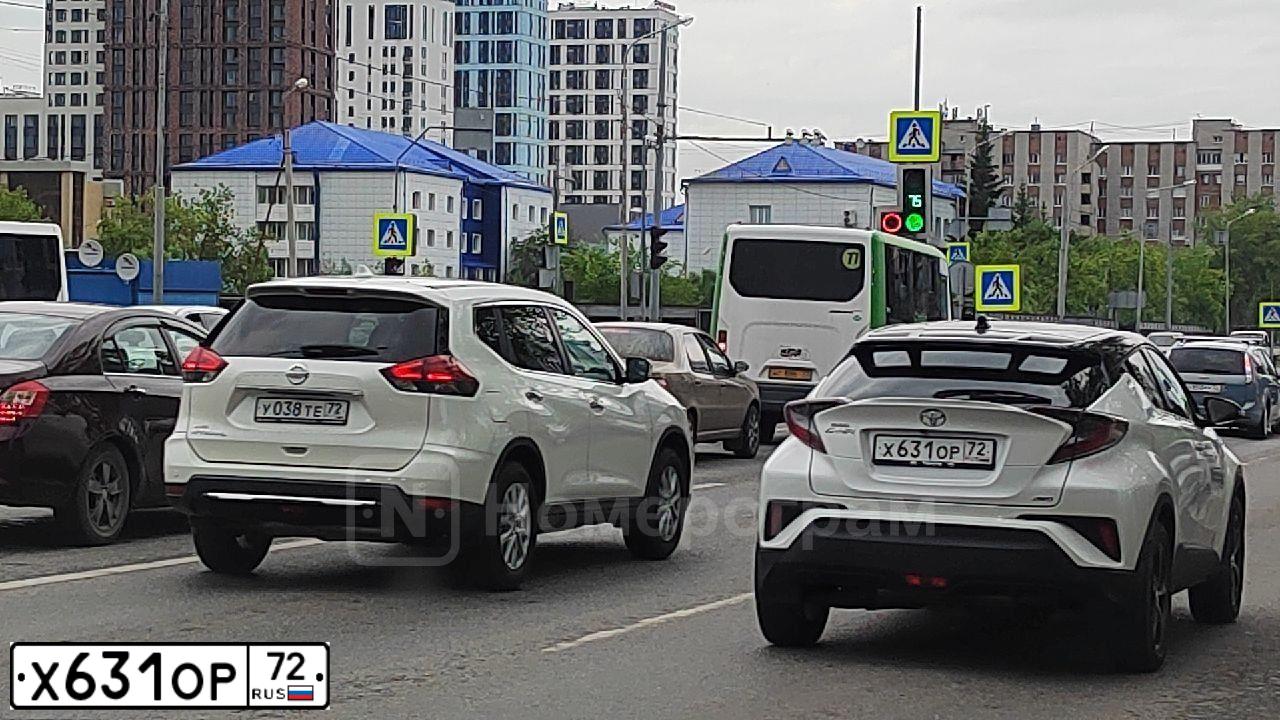 Фото автомобиля TOYOTA C-HR, 2019 — госномер Х631ОР72. Цвет: Белый