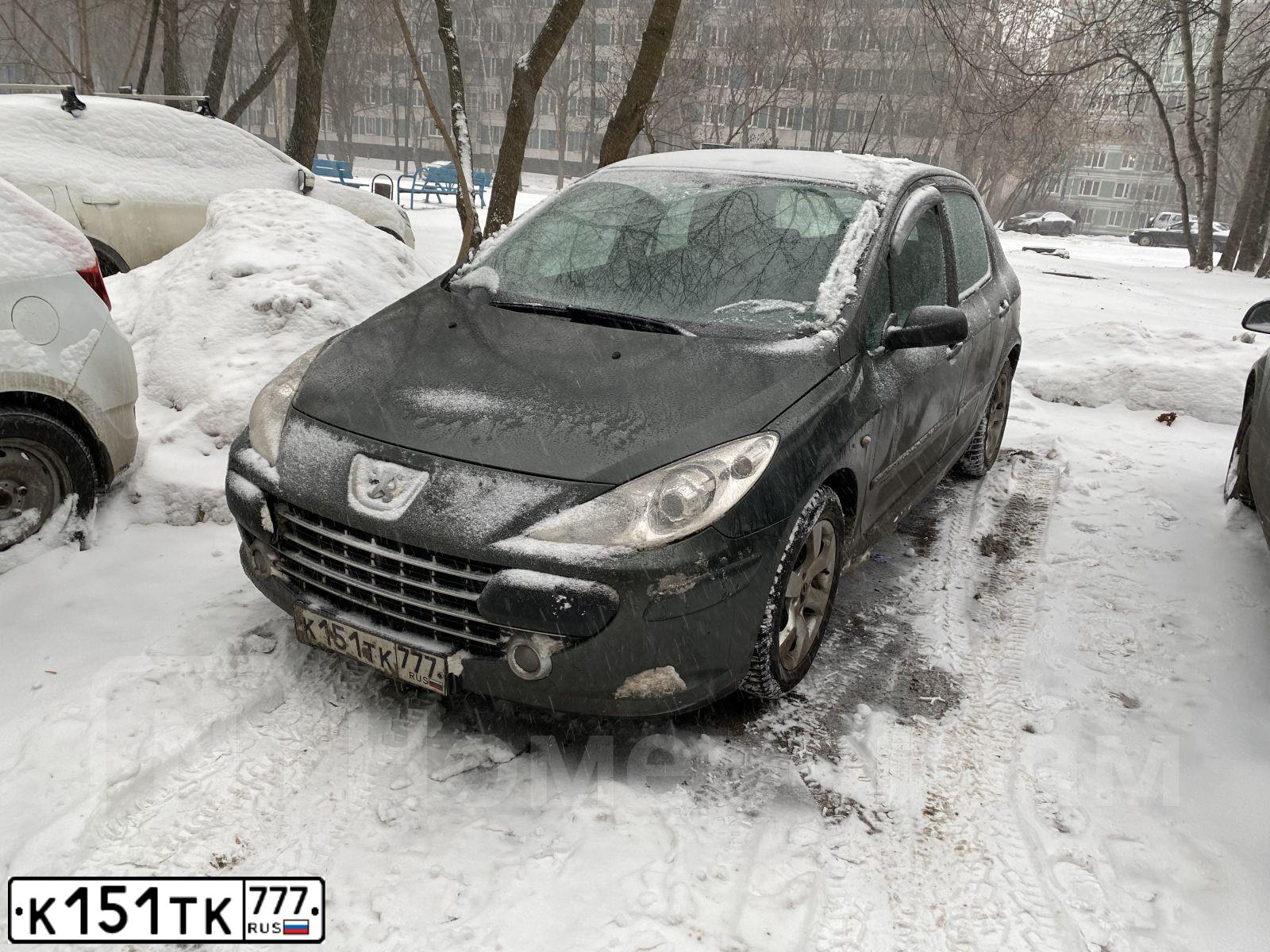Фото автомобиля PEUGEOT 307, 2007 — госномер К172ХР33