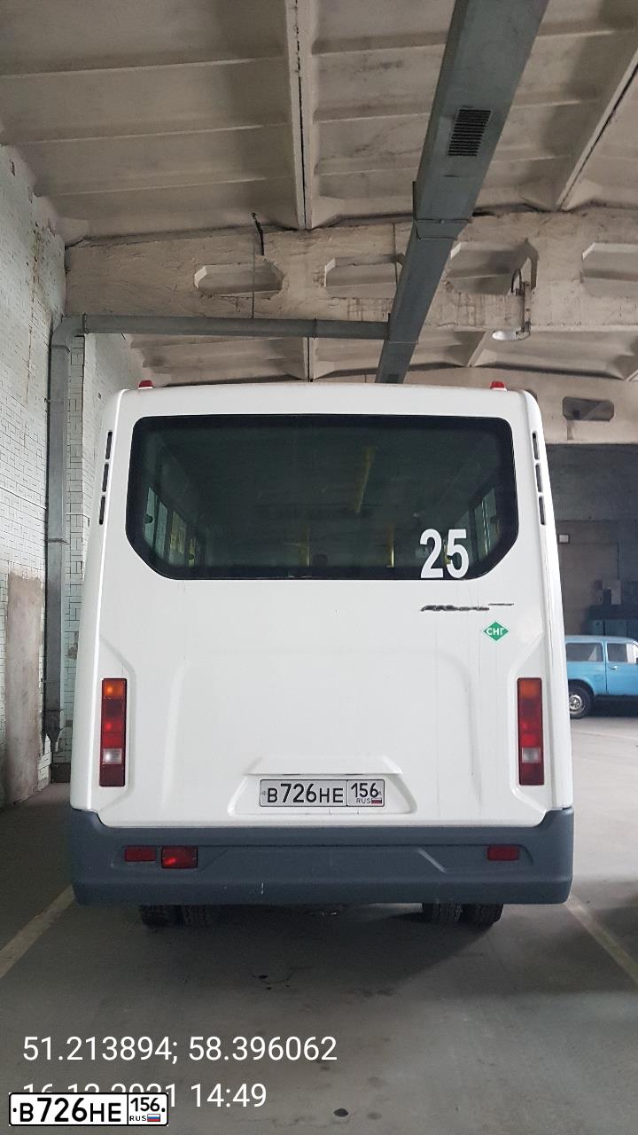 Фото автомобиля GAZ EL NEXT, 2019 — госномер В726НЕ156. Цвет: Белый