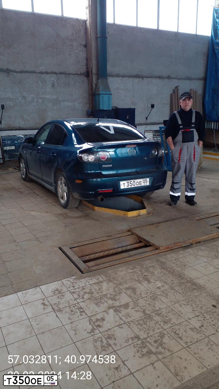 Фото автомобиля MAZDA 3, 2007 — госномер В502ТН37. Цвет: сине-зеленый
