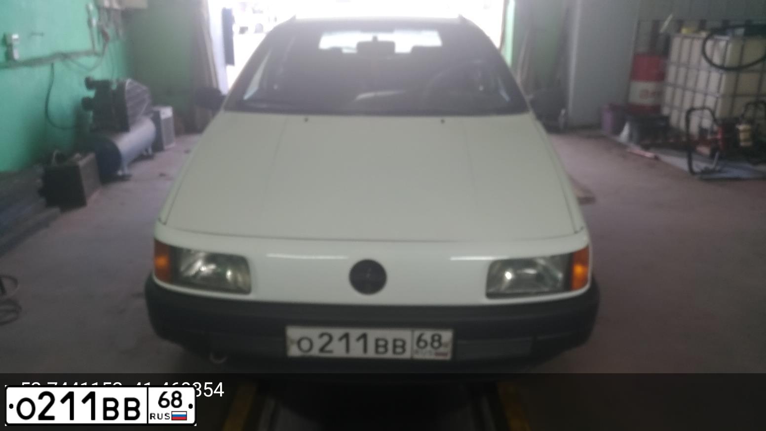 Фото автомобиля VOLKSWAGEN PASSAT, 1991 — госномер О211ВВ68. Цвет: БЕЛЫЙ