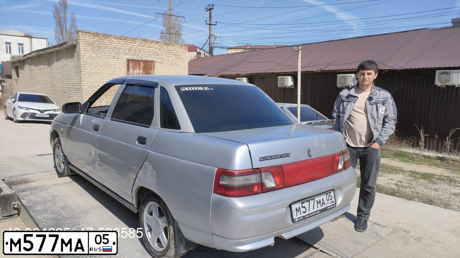 Фото автомобиля BOGDAN 2110/2111, 2010 — госномер М577МА05. Цвет: Серебристый