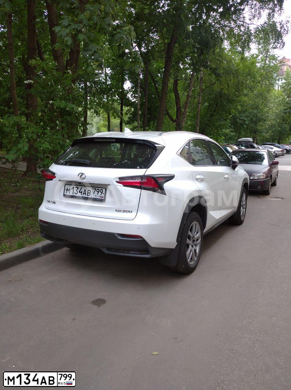 Фото автомобиля LEXUS NX, 2017 — госномер М134АВ799. Цвет: БЕЛЫЙ