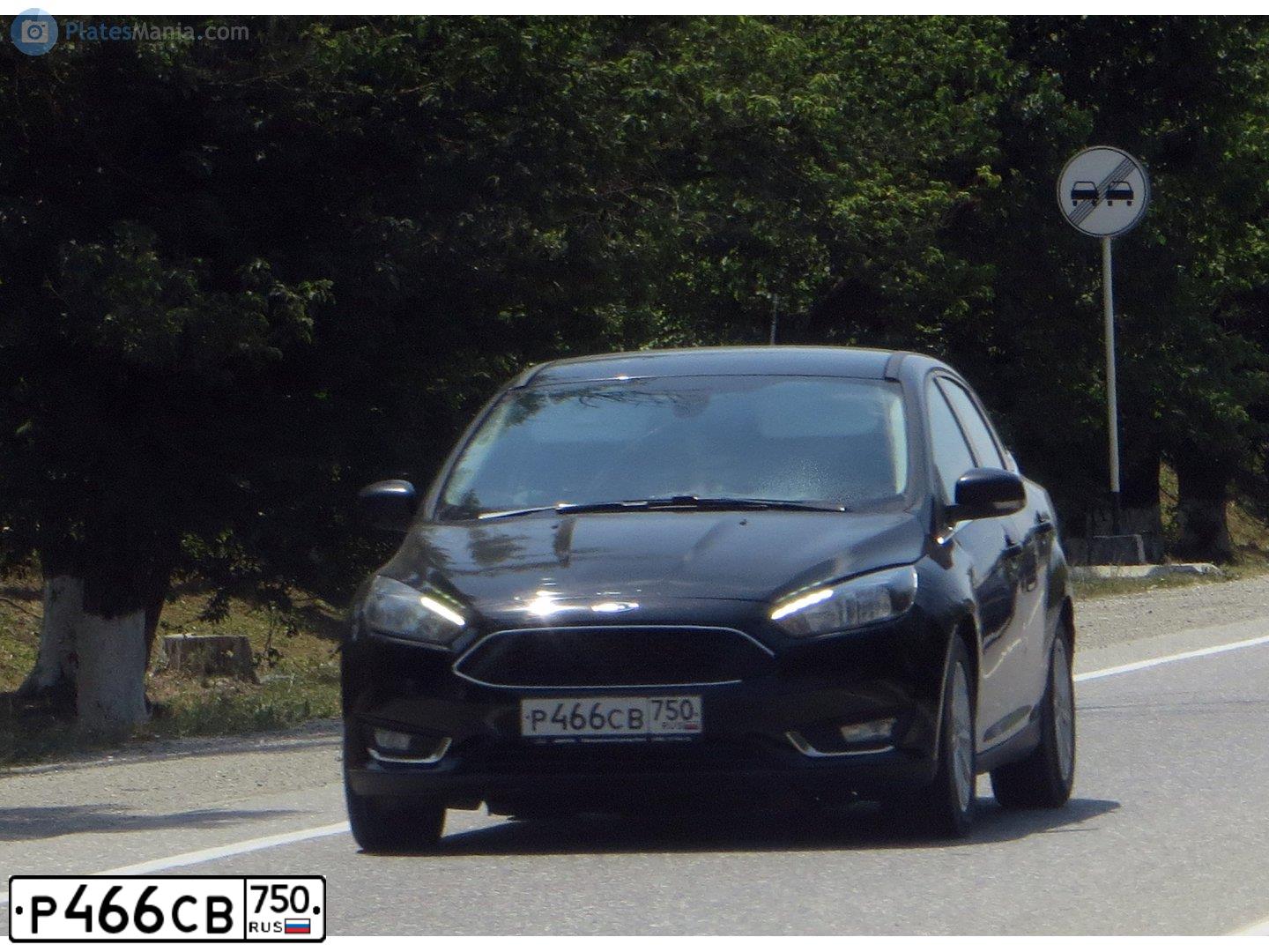 Фото автомобиля FORD FOCUS, 2017 — госномер Р466СВ750. Цвет: ЧЕРНЫЙ