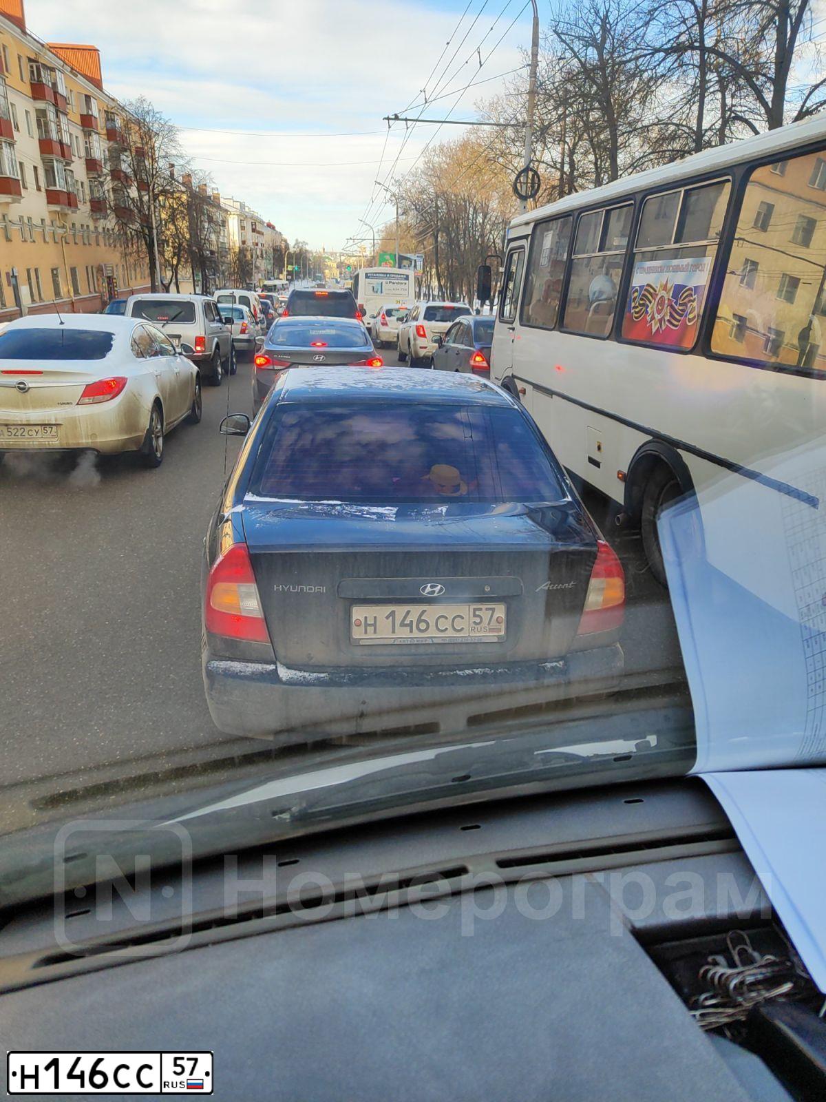 Фото автомобиля TAGAZ ACCENT, 2006 — госномер Н146СС57. Цвет: ЧЕРНЫЙ