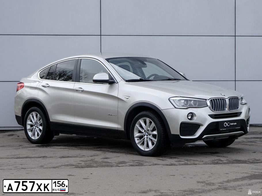 Фото автомобиля BMW X4, 2015 — госномер В007КВ56. Цвет: Серебристый